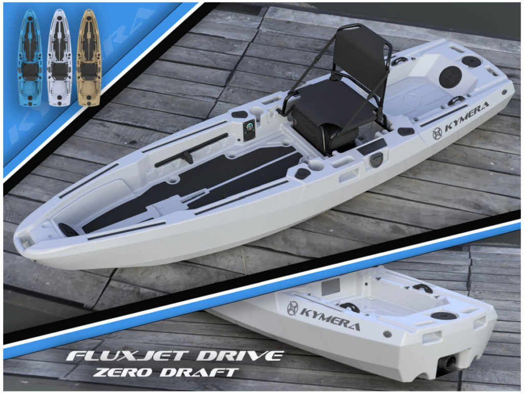 An image of the Fluxjet Drive Zero Draft Kayak